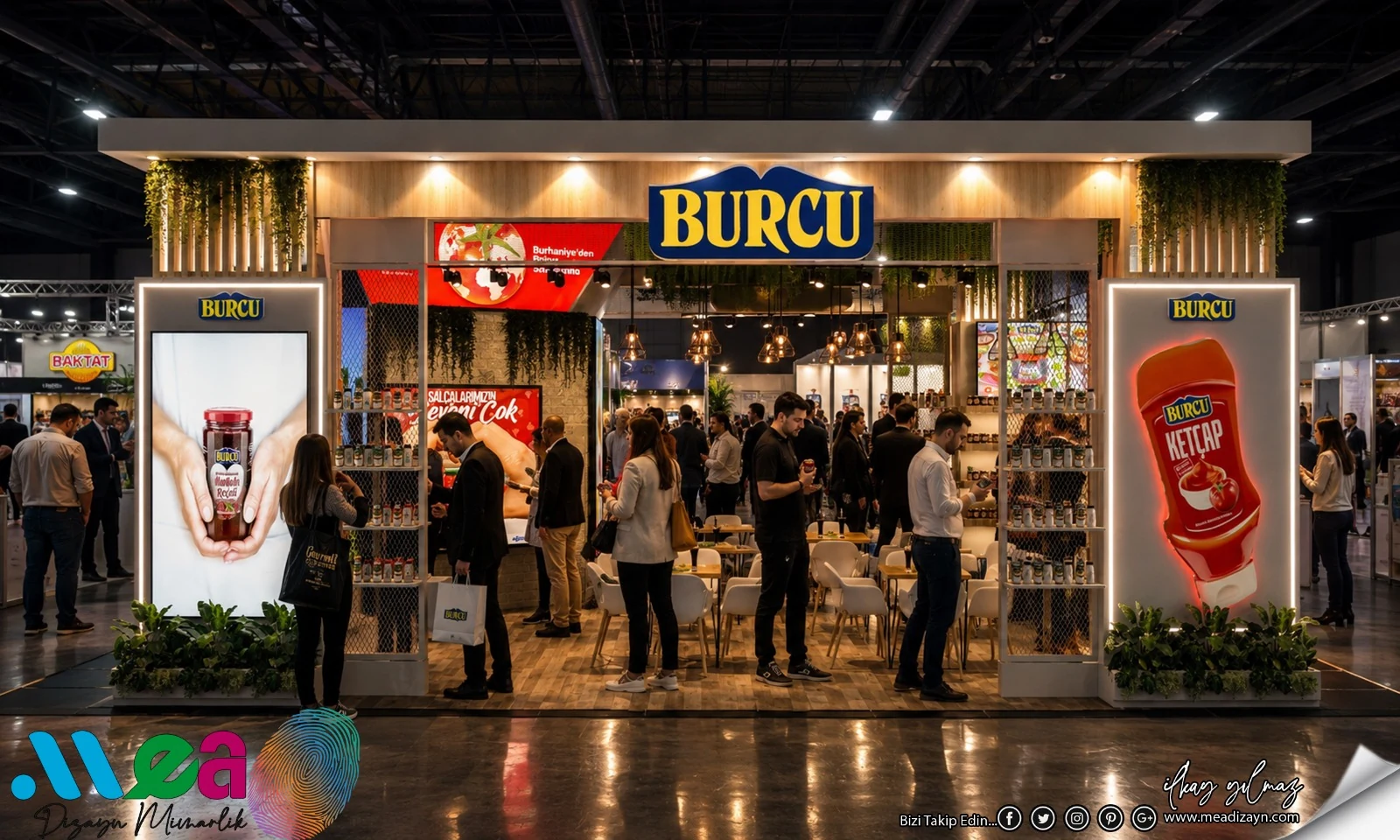 Burcu fuar standı ziyaretçi akışıyla